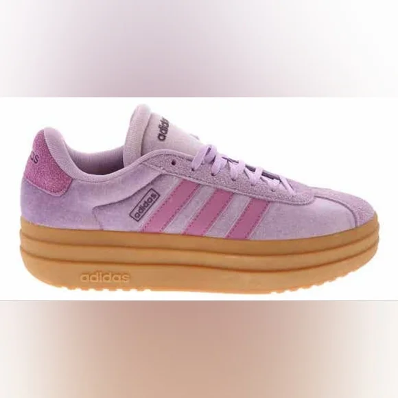 Adidas VL Court Bold Women's Platform Sneakers Powder Plum/Purple/Plum - Picture 2 of 8